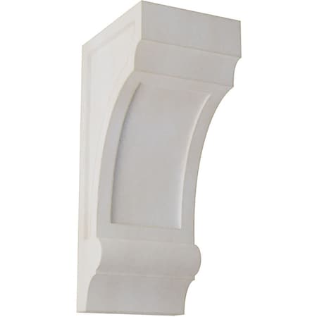 Ekena Millwork 5 1/2"W x 7"D x 14"H Diane Recessed Wood Vintage Decor Corbel, Chalk Dust White CORWD06X07X14DIWH